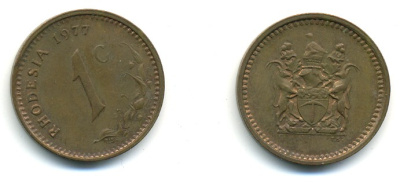 Родезия 1 цент 1977 KM 10 бронза 00-00