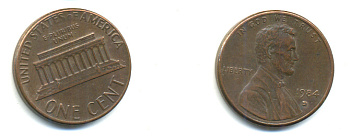 США 1 ЦЕНТ 1984 D, ЛИНКОЛЬН KM 201b цинк плакированный медью 179-364