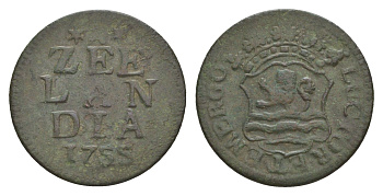 Нидерланды, Голландия, Зеландия 1 дуит 1755 KM 81 медь 4644-815