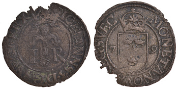 Швеция 1/2 эре 1579 Юхан III (1568-1592) SM 88, MB 162, HG 68 серебро 1527-544
