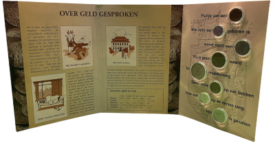 Нидерланды набор из 8 монет 1970-1980 монеты из обращения в капсулах, королева Юлиана + серебро 7-6-1-26