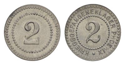 Херде 2 пфеннига ND лагерный жетон Men05 11722.1, Men18 14670.1 цинк UNC 1517-844