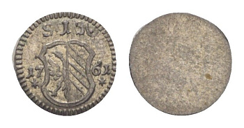 Нюрнберг 1 пфенниг 1761 KM 315 серебро UNC 1529-831