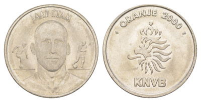 Нидерланды медаль футболисты сборной Голландии на Евро (чемпионате Европы по футболу) 2000 - Яп Стам 2000 диаметр 27 мм, вес 8,2 гр медно-никель 4175-447