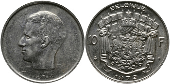 Бельгия 10 франков 1972 Belgique, Бодуэн I (1951-1993) KM 155.1 никель 3333-1024