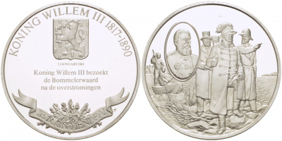 Нидерланды медаль ND серия великие правители, принц Мориц Оранский (1567-1625), 36 мм, 17,5 гр  серебро  PROOF  1082-8-12