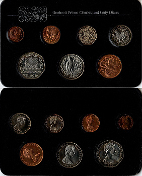 Остров Мэн набор из 7 монет (1/2, 1, 2, 5, 10, 20 и 50 пенсов) 1982 в оригинальной банковской упаковке KM 58, 59, 60, 61, 62, 70.2 и 90 UNC 1-6-2-40