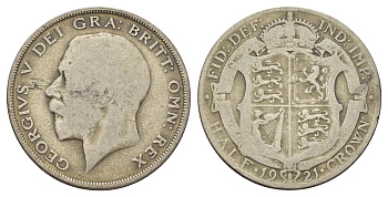 Великобритания 1/2 кроны 1921 Георг V (1910-1936) KM 818.1a, Spink 4021 серебро 3333-1142