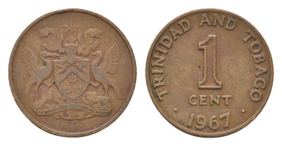Тринидад и Тобаго 1 цент 1967 KM 1 бронза 4689-1216