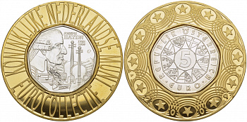 Австрия 5 евро 2009 200 лет со дня смерти Йозефа Гайдна KM 3170 серебро UNC 1068-9-11