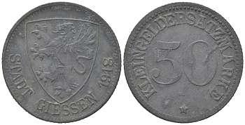 Гиссен (Гессен) 50 пфенингов 1918 Funck 159.3 цинк 4597-352