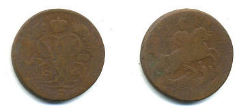 РОССИЯ 1 КОПЕЙКА 1759 медь 61-513