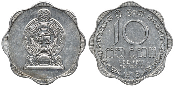 Шри-Ланка 10 центов 1978 KM 140 a алюминий 4118-421