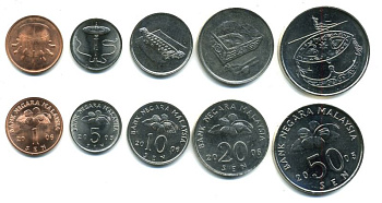 Малайзия лот из 5 монет 2005-2006 (1, 5, 10, 20, 50 сен) UNC N1-55