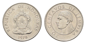 Гондурас 20 сентаво 1978 KM 83 медно-никель UNC 4668-767