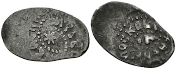 ВЕЛИКОЕ КНЯЖЕСТВО МОСКОВСКОЕ ДЕНГА до 1462 ВАСИЛИЙ II ВАСИЛЬЕВИЧ ТЕМНЫЙ, 0,37 гр Гулецкий/Петрунин 750А серебро 262-1616