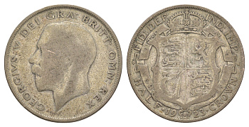 Великобритания 1/2 кроны 1923 Георг V (1910-1936) KM 818.2, Spink 4021 серебро 4634-933