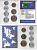 Пакистан набор из 7 монет (1, 2, 5, 10, 25 и 50 пайс; 1 рупия) 1969, 1973, 1982, 1992, 1993, 1994 и 1996 в красочной упаковке с информацией о стране KM 25a, 29, 52, 53, 54, 57.2 и 58 UNC 2-6-3-96