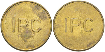 АНГЛИЯ ЖЕТОН ND IPC, ДИАМЕТР 27 ММ. жёлтый металл 217-857