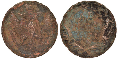 Россия 1 деньга 1751 медь 51-3645