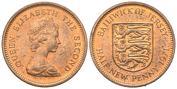 Джерси 1/2 пенни 1971 KM 29 бронза UNC 4611-441