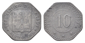 Пирмазенс 10 пфеннигов 1917 Funck 426.4, Men18 25724.4 цинк 4708-869