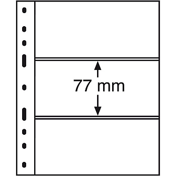 Лист в альбом 'Optima' для 3 бон (C), прозрачный. 317839