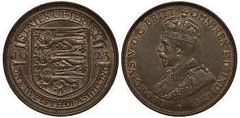 Джерси 1/12 шиллинга 1923 Георг V (1910-1936) KM 14 бронза aUNC 650-311