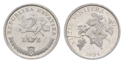 Хорватия 2 липы 1994 четный год KM 14 алюминий aUNC 3457-1264