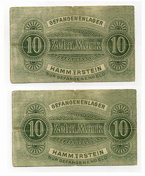 Германия 10 марок ND Хаммерштайн, лагерь военнопленных C-3082 бумага 000-00-00