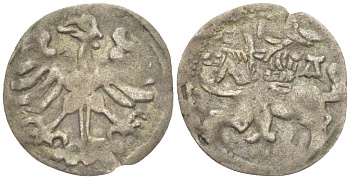 Великое княжество Литовское 1 денарий 1501-1506 Александр I (1501-1506), вес 0,19 гр. серебро 1517-432