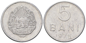 Румыния 5 бань (бани) 1975 KM 92a алюминий 218-346