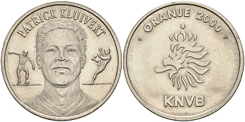 Нидерланды жетон 2000 футболист Патрик Клюйверт медно-никель 4364-4311