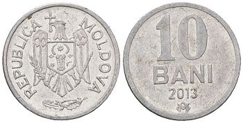 Молдавия 10 бань (бани) 2013 KM 7 алюминий 4618-351