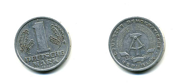 ГДР 1 МАРКА 1956 А KM 13 алюминий 179-142