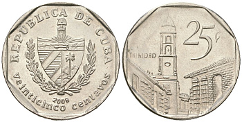 Куба 25 сентаво 2008 площадь в Тринидаде KM 577 сталь плакированная никелем aUNC 4395-645