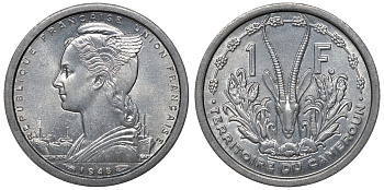 Камерун 1 франк 1948 KM 8 алюминий UNC M55-19