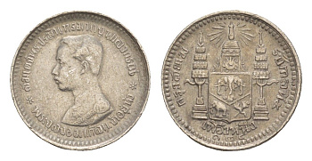 Таиланд 1 фуанг 1905 RS 124, Рама V Y 32a серебро 1515-1641
