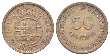 Мозамбик 50 сентаво 1973 KM 89 бронза aUNC 4622-1236