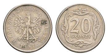 Польша 20 грошей 1997 Y 280 медно-никель 4625-1251