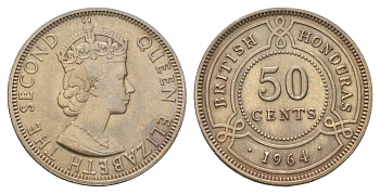 Британский Гондурас 50 центов 1964 KM 28 медно-никель UNC 4127-1442