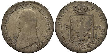 Пруссия 4 гроша 1804 B KM 370, Olding 109, Jaeger 27 серебро 1519-841