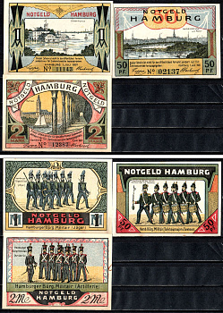 Гамбург (Гамбург) набор из 3 нотгельдов ND 2193-3-1-2