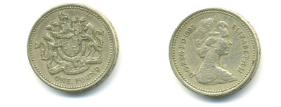 Великобритания 1 фунт 1983 Елизавета II (1952-2022) KM 933, Spink 4221 никель латунь 59-134