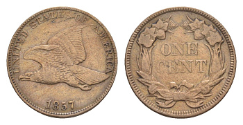 США 1 цент 1857 KM 85 медно-никель 00-822-03