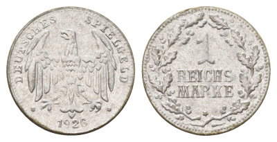Германия игровой жетон в 1 рейхсмарку 1926 диаметр 23 мм, вес 0,6 гр картон 4704-232