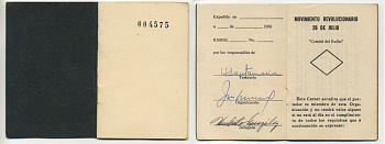 Куба Делегатская книжка ND участника первого национального конгресса   бумага  аUNC  7217-81-1-1