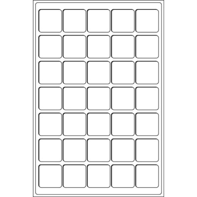 Вкладыш велюровый формата L на 35 ячеек для монет диаметром до 39 мм. Leuchtturm. 331597