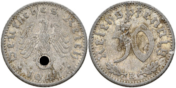 Германия 50 рейхспфеннигов 1941 E KM 96 алюминий 4151-1243