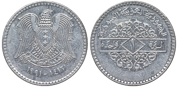 Сирия 1 фунт 1991 AH 1412 KM 120.2 сталь 4513-617